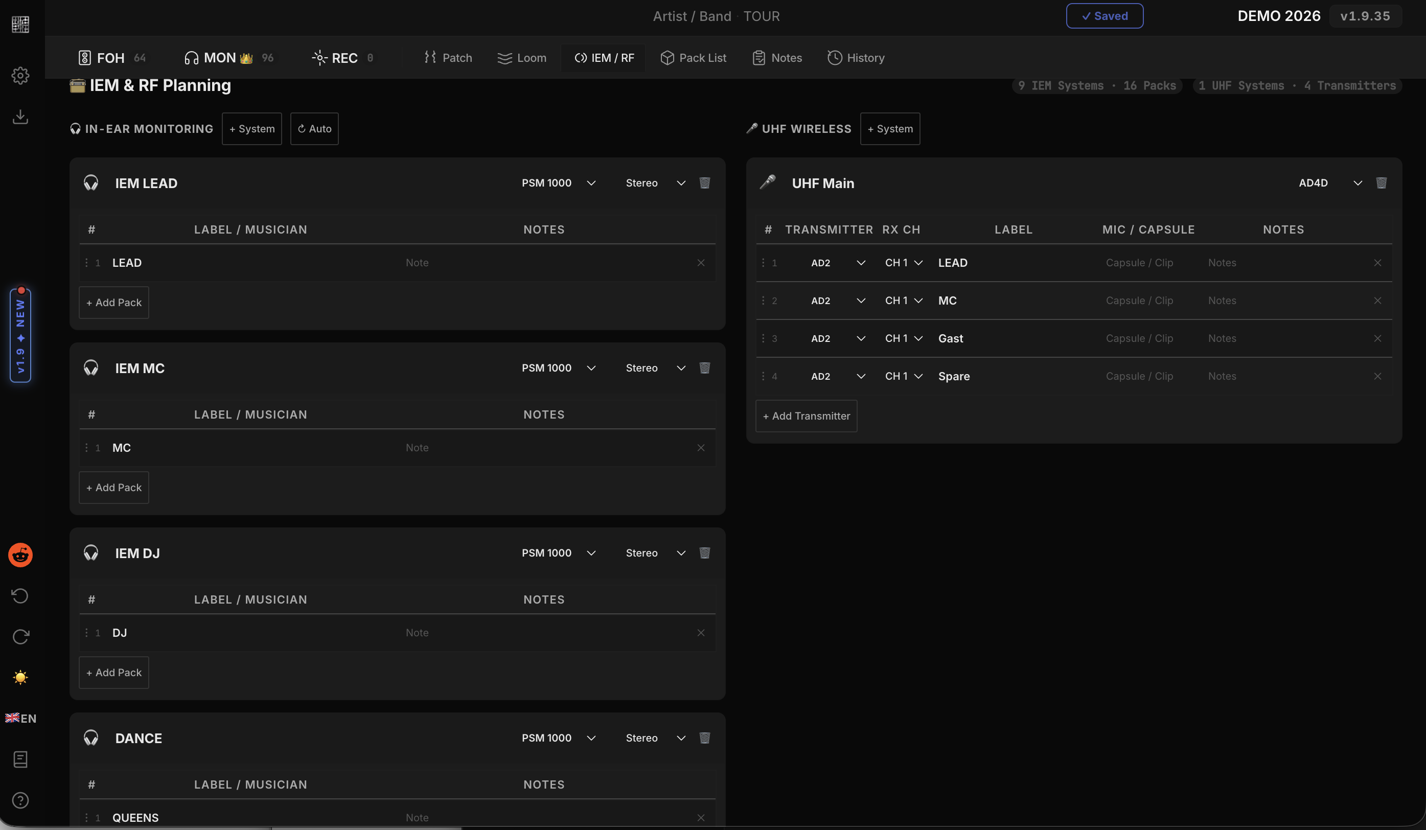 IEM and RF Planning